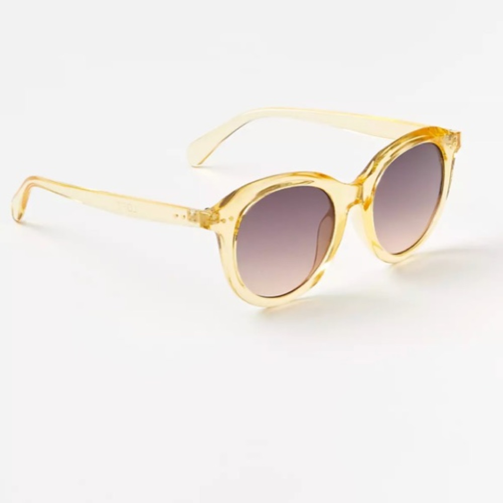 LOFT NWT Bevel‎ Round Sunglasses - Bright Goldfinch